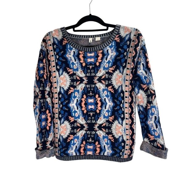 Moth Multicolor Cabine Kaleidoscope Long Sleeve Sweater Size M - Picture 2 of 8